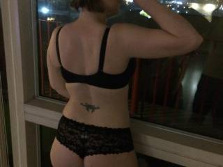 I think, with the incredible ass you have, you might have to look behind you there ;) God you're hot