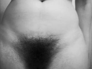 My naked body showing my hairy pussy for your eyes