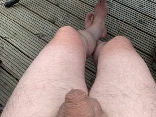 Small cock on decking