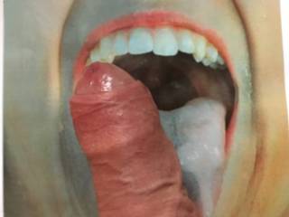 DANBRZ5 GOT IN TOUCH AND DARED ME TO PUT MY COCK ON HER PHOTO WHIKE I WAS AT WORK!!  Well that did it - I took an outrageous risk doing there pix and Cumming for her........