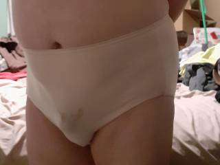 My new sexy, silkie nylon VF Radiant granny panties, these are really comfy & feel GREAT ! I\'d love to fuck a woman while I\'m wearing these !