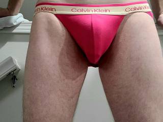 New underwear that is stretched tight across my cock
