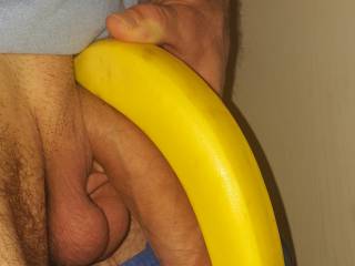 I love both...I'll eat the banana and suck that cock...I'll enjoy the both of them.  I might even put on a show for you sucking and fucking that sweet banana. I'd love to swallow your cock.   MILF K