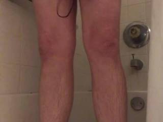 Once again horny as hell, put a vibrating agate up my ass and then proceeded to push it in with my little toy then jerked off and shot a big come load with my balls tied