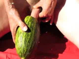 How to fuck a juicy melon: messy and juicy penetrating of a fresh melon w my big dick. Any takers?