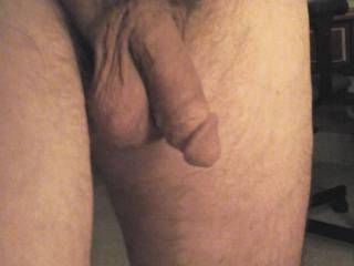 My husbands wonderful soft dick and big balls, hanging out.