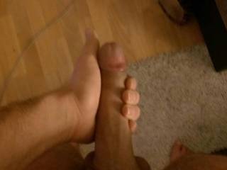 Teasing my hot meaty cock