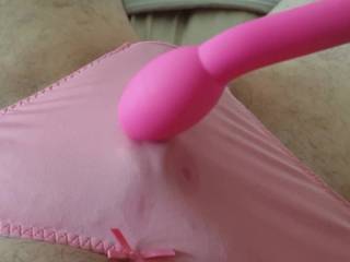 Making my tiny cock cum in my panties with a vibrator