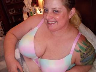 Sexy new bra. Same wonderful boobies