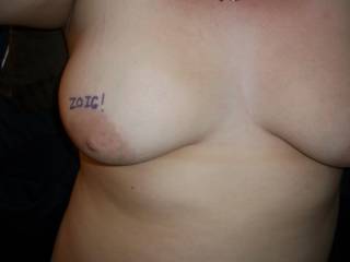 Another shot of those wonderful 38D tits of yours.