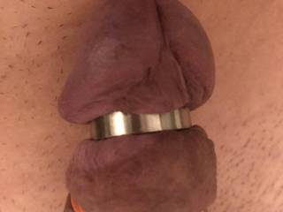 My cockhead with a tight ring...