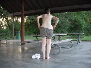 stripping at the park