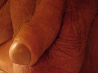 Another pic of my uncut cock and balls. This time with the head covered.