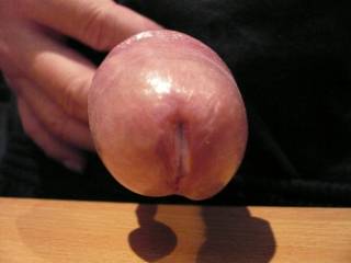 Oh yes, thats nice big cock head, I love sucking on the head of a nice cock.  Yours I'd suck.  K