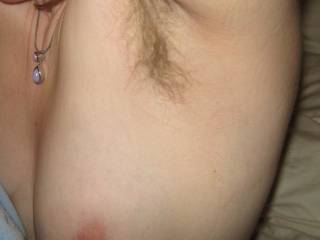 More tits and pits. And yes, that is gorgeous sexy armpit hair, not hair from above that ended up in the picture.