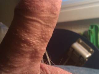 I like your balls. I'd like to suck on them while you jerk your cock off. I want to see a picture of your cock ans balls totally shaved.