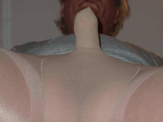 The pantyhose is a bit to small but my penis has enough room.