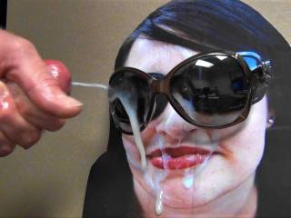Jacking my hard cock and shooting my hot thick cumload all over my GF\'s sunglasses request!