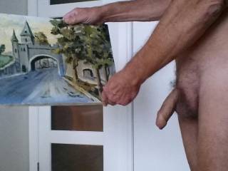 I picked up this painting in Quebec City. Now it has to be hung. I like something that's well hung, don't you?