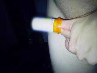 when you have a dick this small you can do some interesting things with it LMAO. thats it and my thumb easily fit into a normal size pill bottle