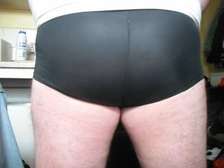 My tight footballing shorts-clad bum