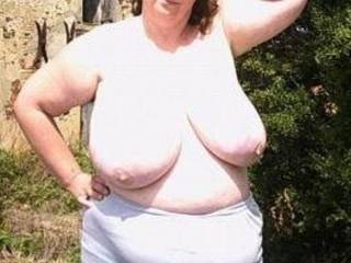I'd love to fondle your pendulous boobs and tease your nipples and then go down on your juicy shaved pussy til you can't take anymore. Delicious, you've made me rock hard.