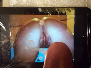 Here's my load on her. That pussy is so wet.