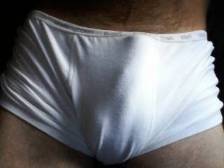 And here we go :)))
Doesn't it look sexy like this in these white boxers ;)))