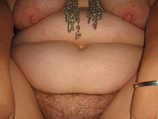 Wow!  This is a very hot picture!  I love your nipples and your beautiful belly!!