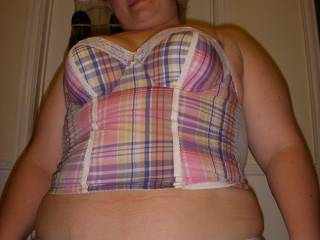 Jen in her new sexy top and lace underwear.