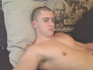 me posing half naked in bed