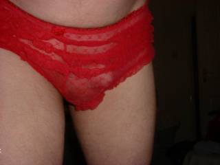 Some new frilly red knickers