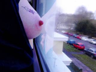 My Sussex Submissive exposing from her windows at home!